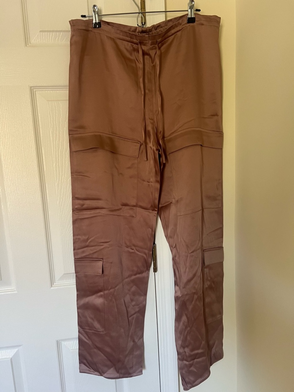 LAPOINTE satin drawstring cargo trousers